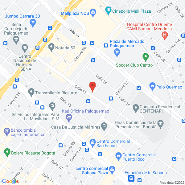 Map of Comercializadora Y Distribuidora Fodex Ltda.