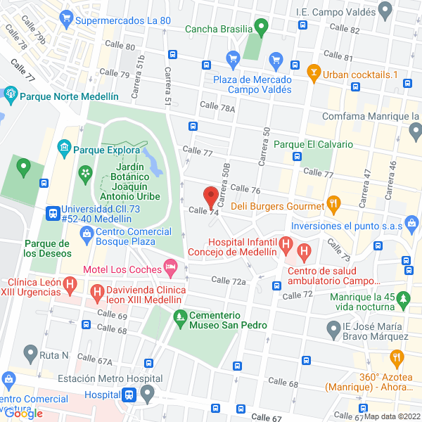 Map of Construcciones Jaime Jaramillo S.A.