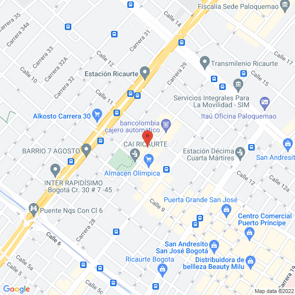 Map of Construcciones Sacristan Osejo & CIA.