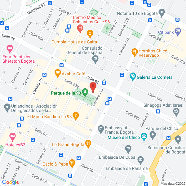 Map of Diamonds Realty, Colombia