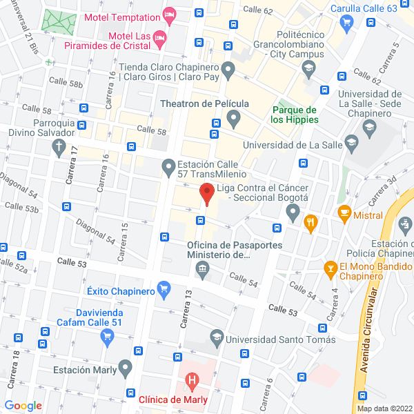 Map of Dotaciones Nacionales E Internacionales Ltda.