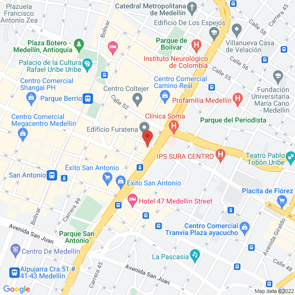 Map of Districenter
