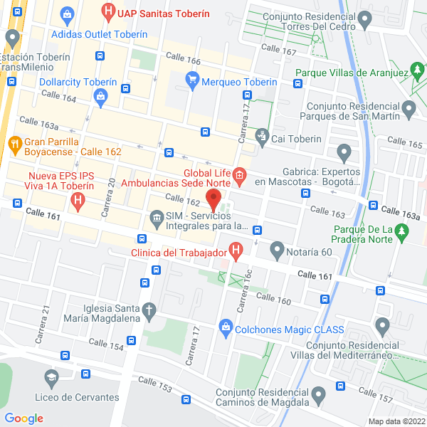 Map of Distrilacteos La Palestina