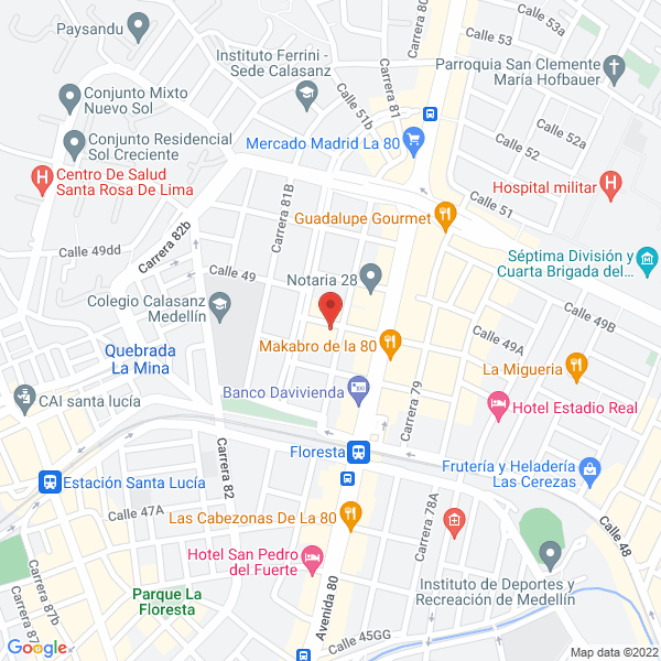 Map of Empresa Sana Antioquia Ips