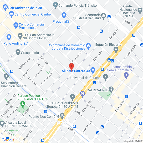 Map of Ejes Piñones Y Afines S.A.S.