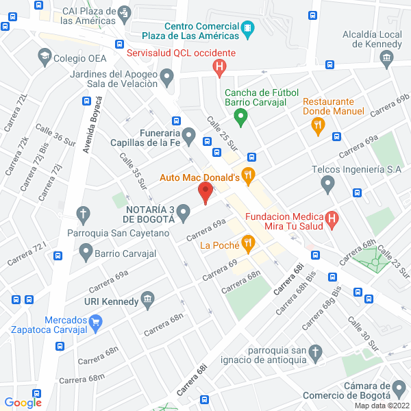 Map of El Rancho Surtidor