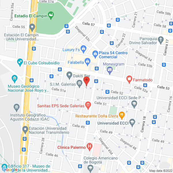 Map of Estaderito Costeño