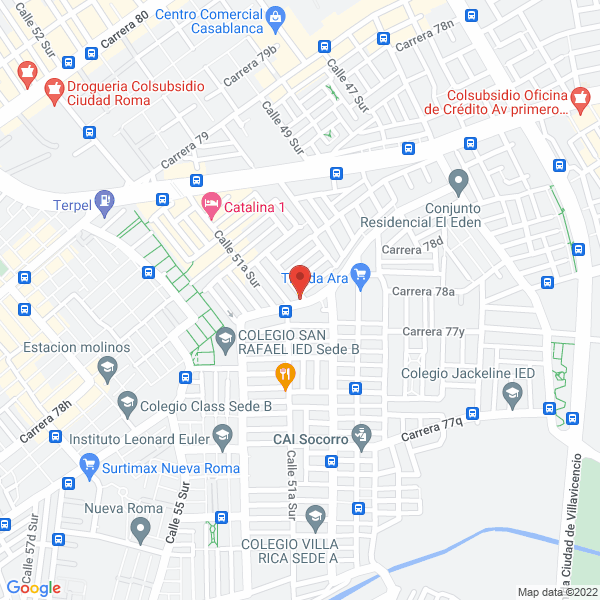 Map of Evm Vidrios Y Aluminios Ltda.