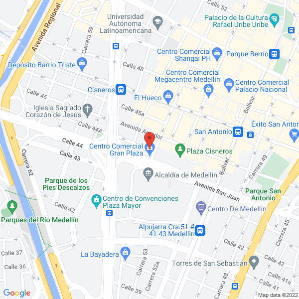 Map of Excedentes Gustavo Agudelo
