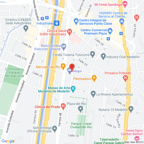 Map of Excedentes Industriales Martínez