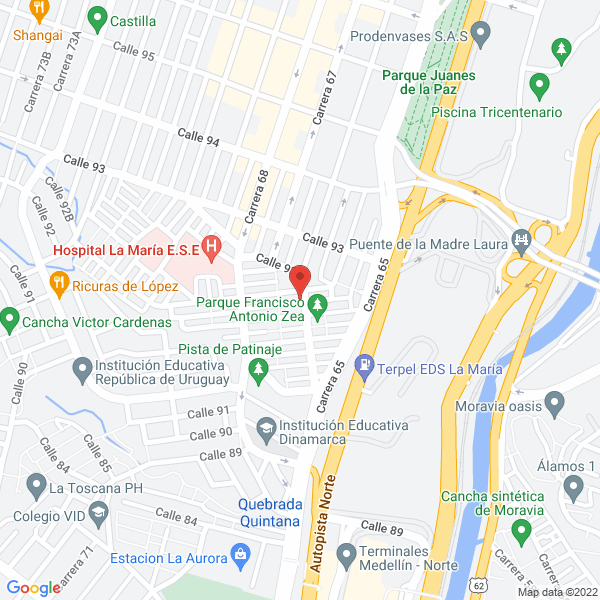 Map of Excursiones Gloria Roldán