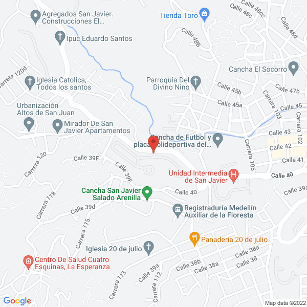 Map of Grupo Uniandina Comercial S.A.S.