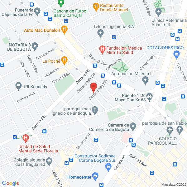 Map of Guillermo León Ospina