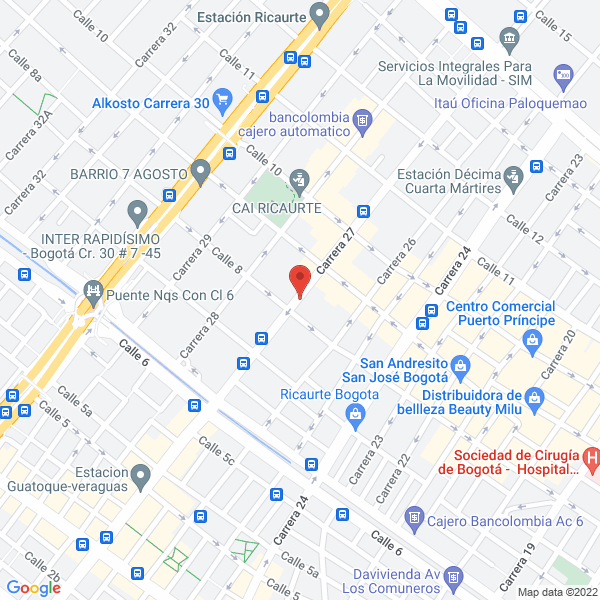 Map of Instituto Médico Técnico Sanicol S.A.