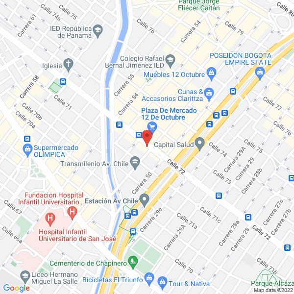 Map of Insumos Gómez R