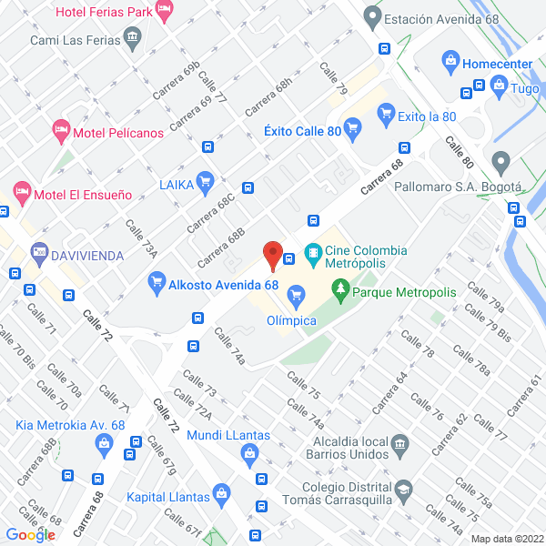 Map of Inversiones Dabel S.A.S.