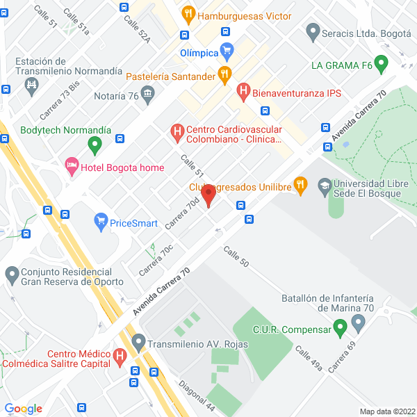 Map of Jiménez Roberto Construcciones Y Consultoría Ltda. Jirco Ltda.