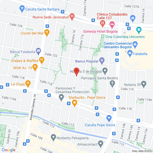 Map of Laboratorio Clinico Endocrino Y Cia S.A.S.