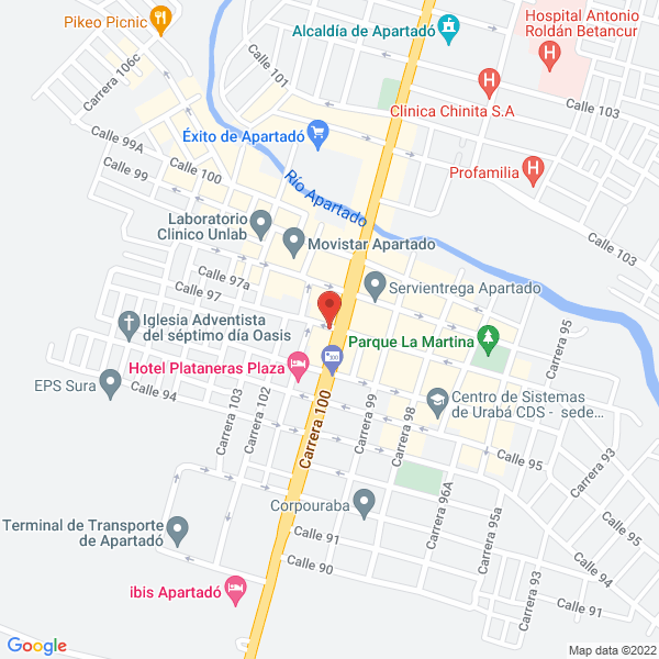 Map of Ever Green Comcel