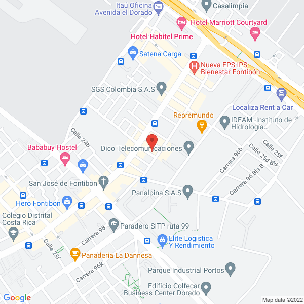 Map of Llantas El Dorado Ltda.
