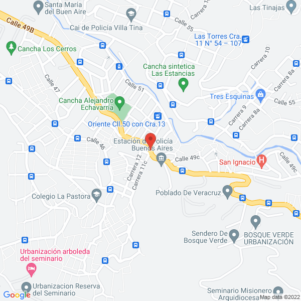 Map of Llaves R.R.