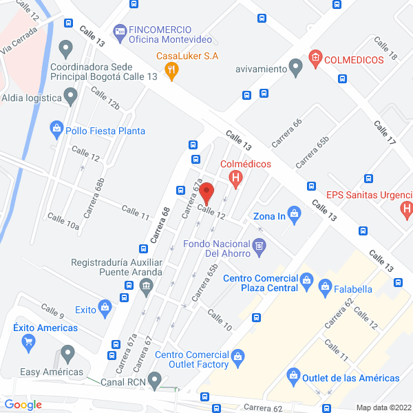 Map of Distrionzas Ltda.