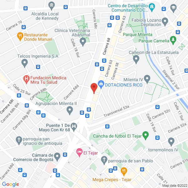 Map of Dotaciones Eros