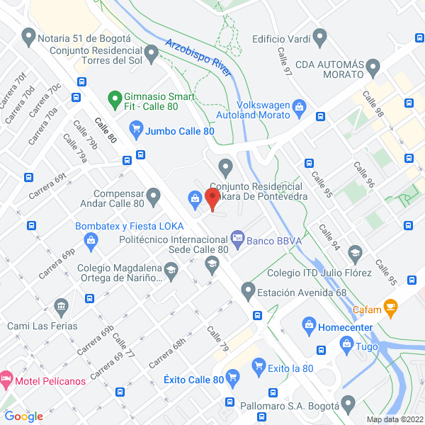 Map of El Punto Del Encuentro De La 80