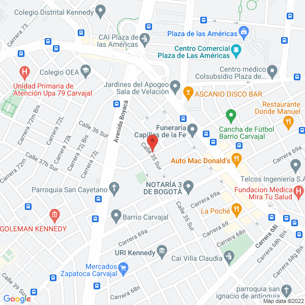 Map of Electro Plantas Hernando Bernate