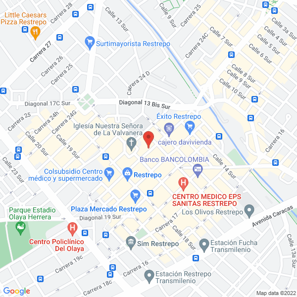 Map of Exclusividad Dadiva