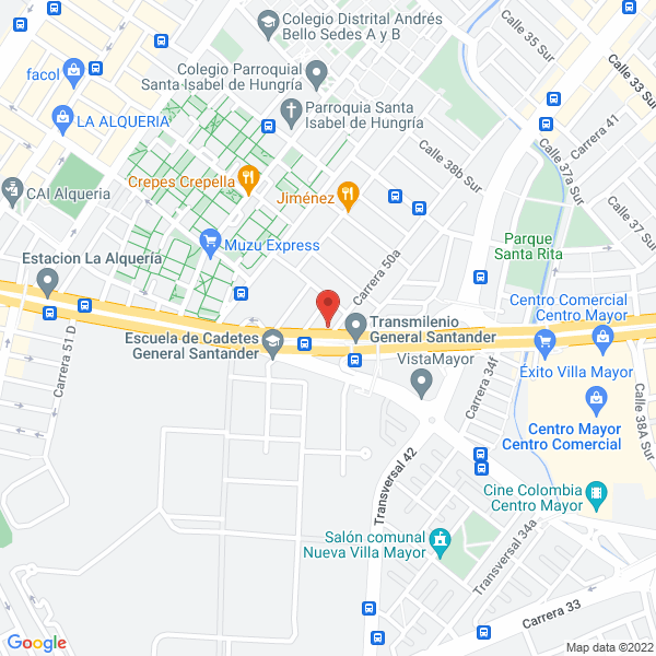 Map of Fábrica De Bicicletas Urrego