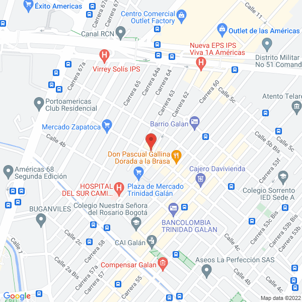 Map of Frutería Bananas