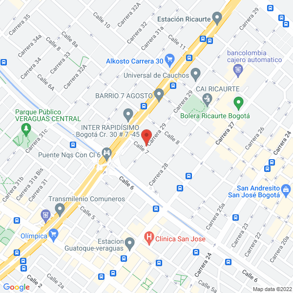 Map of Metálicas Vásquez
