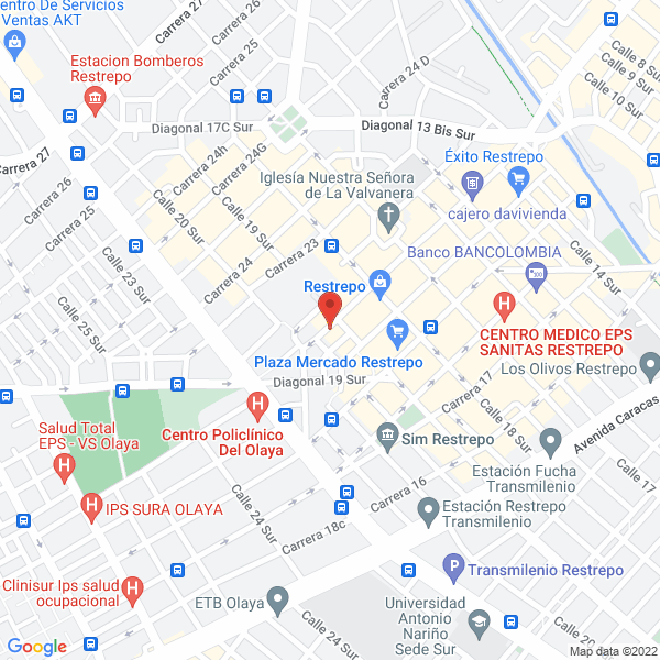 Map of Peletería Garzón