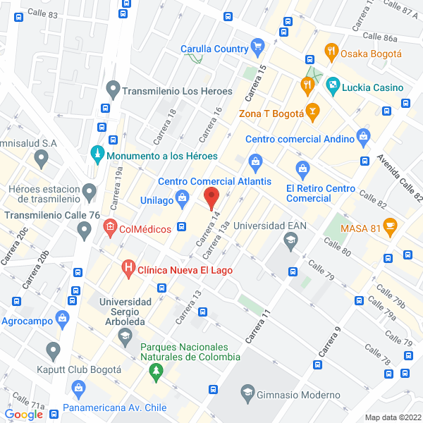 Map of Penta Representaciones Ltda.