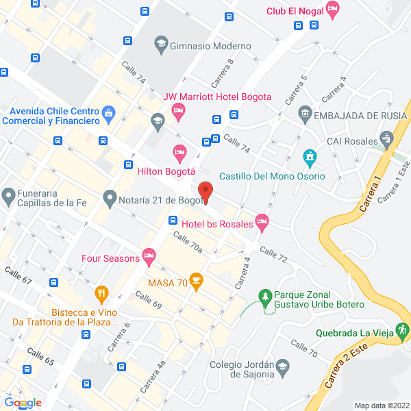 Map of Pinilla González Y Prieto Abogados Ltda.