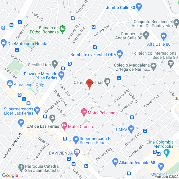 Map of Productora De Alimentos De Colombia Proalco Ltda.