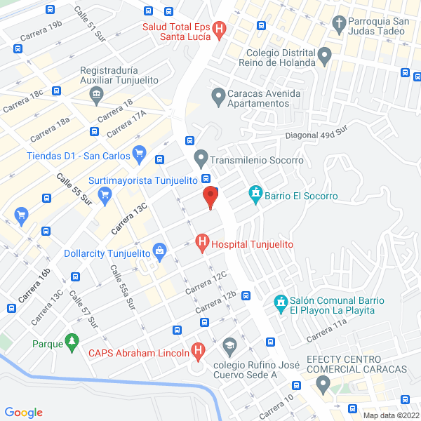 Map of Productora De Cabos De Colombia Sas