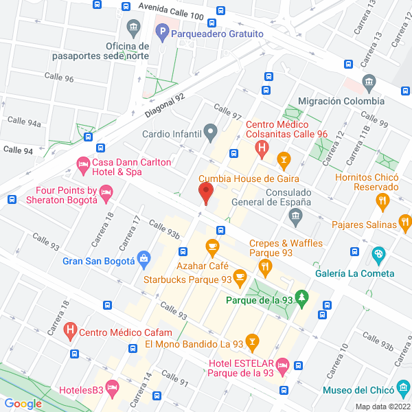 Map of Proserandes Ltda.