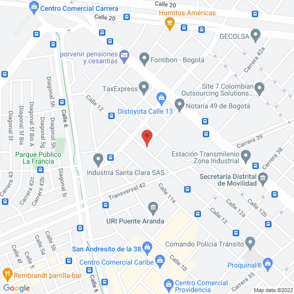 Map of Proserplast S.A.S.