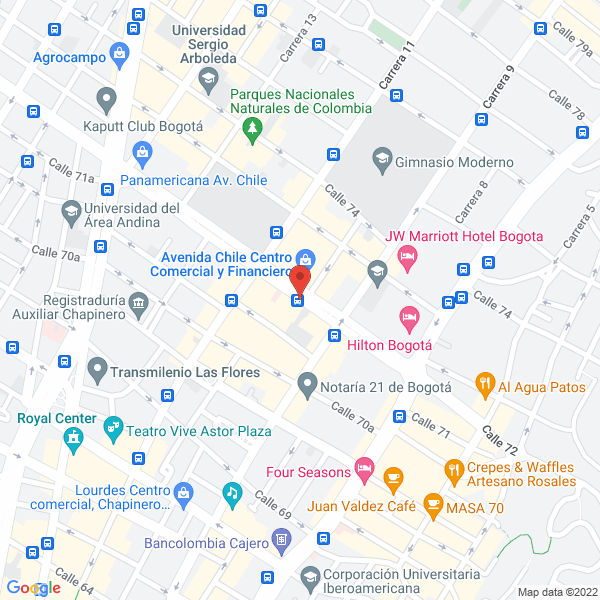 Map of Reinversiones Ltda