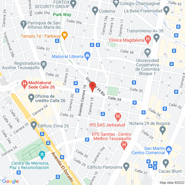 Map of Fundacion Educar Colombia Educol