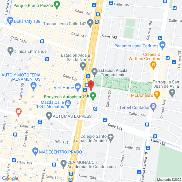 Map of Global Hotels Corporation, Sucursal Colombia