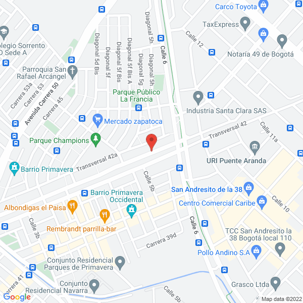 Map of Gráficas Bandru Ltda.