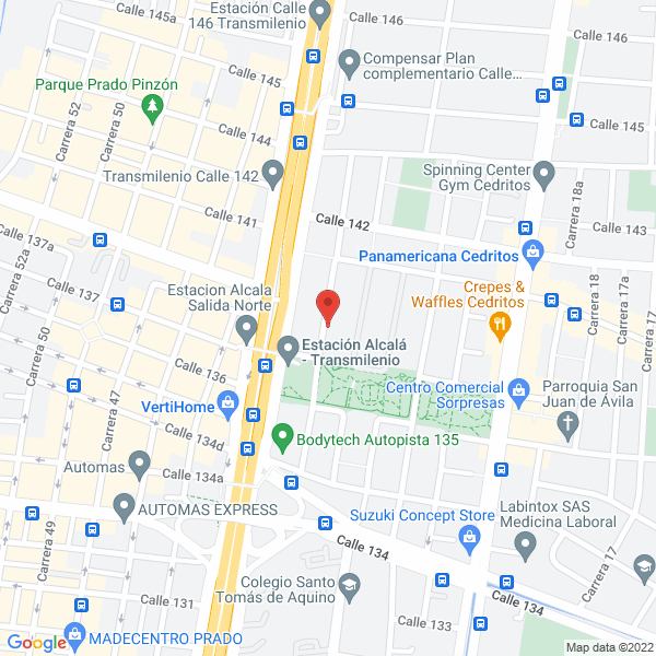 Map of Grontologico Los Sauces