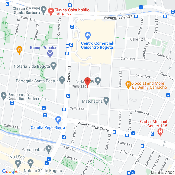 Map of Sergio Alvarez Aquitectos & Bienes Raices