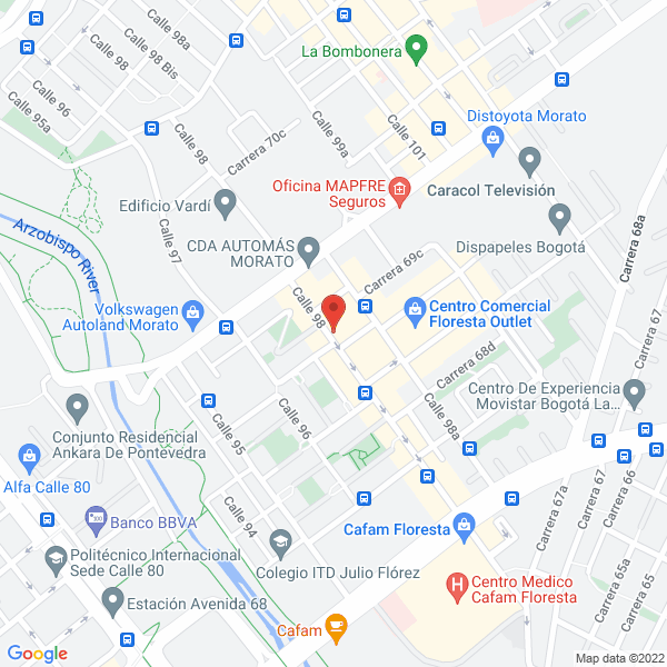 Map of Servicio Automotrís Angel María Vargas
