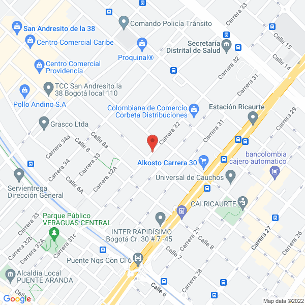 Map of Serviexpress Bogotá