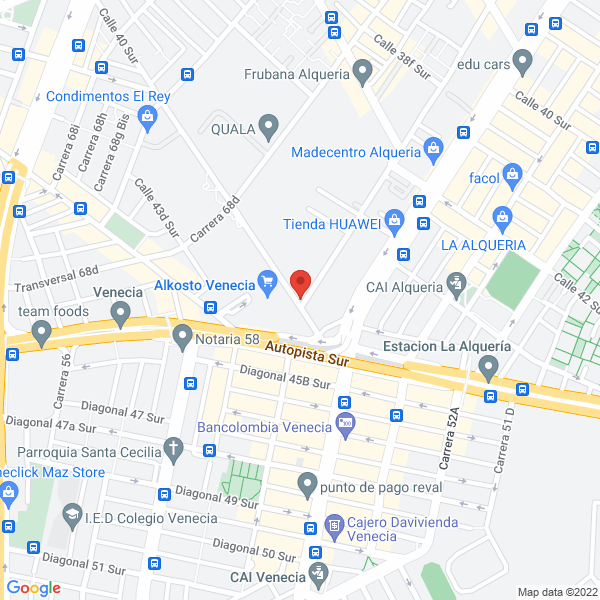 Map of Servillantas Venecia
