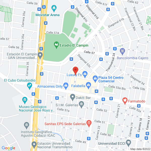 Map of South Net Turismo Colombia Ltda